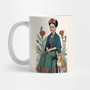 Frida's Floral Jungle: Illustrated Tribute with Tiger Mug